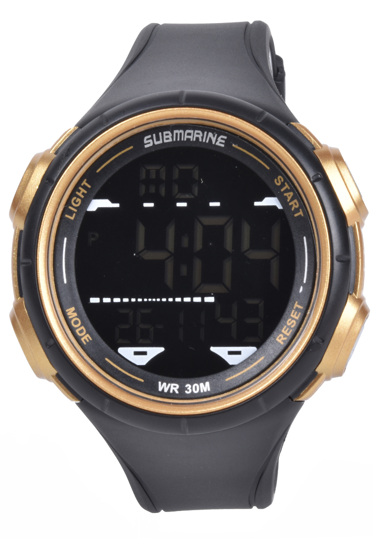 Digitec Submarine - Jam Tangan Pria - Black - Resin Strap - TP1354-B