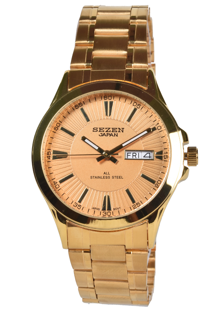 Digitec Sezen - Jam Tangan Pria - Gold - Stainless Steel Bracelet - 1471BM