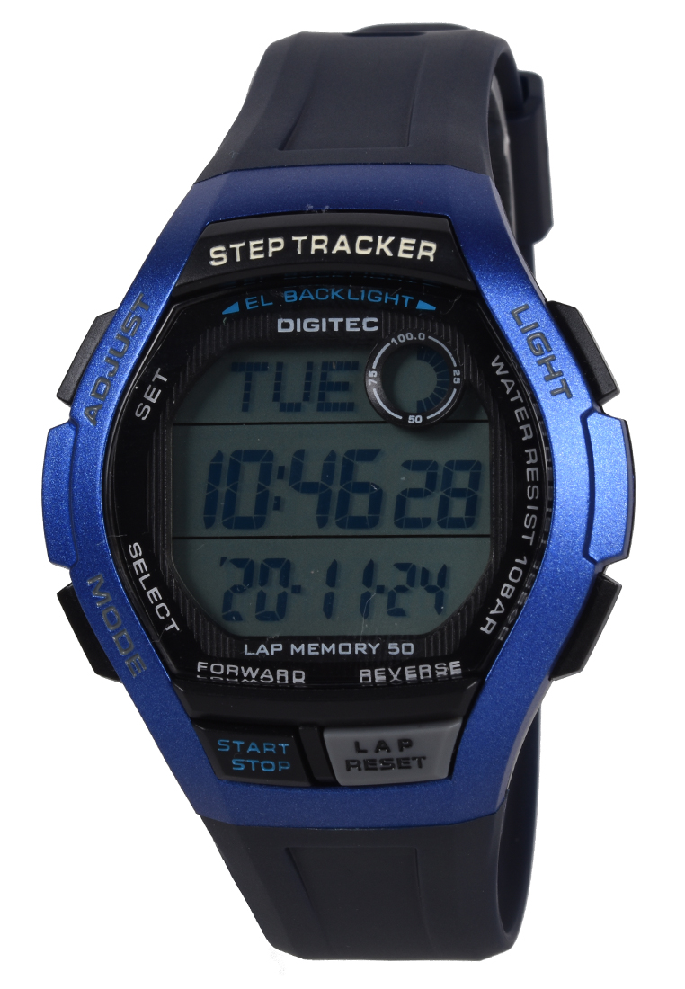 Digitec Step Tracker - Jam Tangan Pria - Blue - Resin Strap - DS-3108-A
