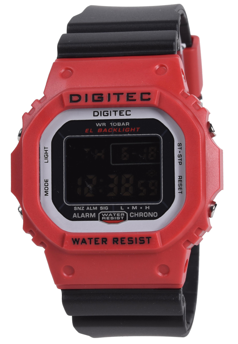 Digitec - Jam Tangan Pria - Red - Black Resin Strap - DG2024-G