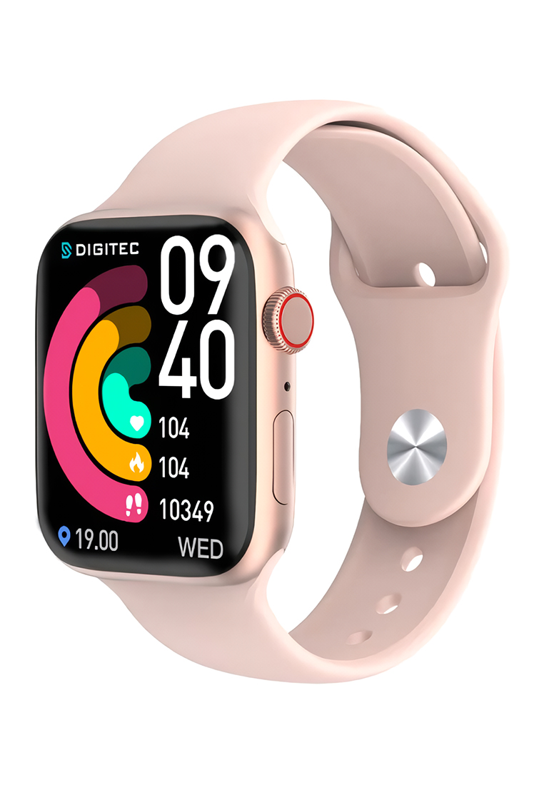 Digitec Vision - Smartwatch - Jam Tangan Pintar Wanita - Pink - Rubber Strap