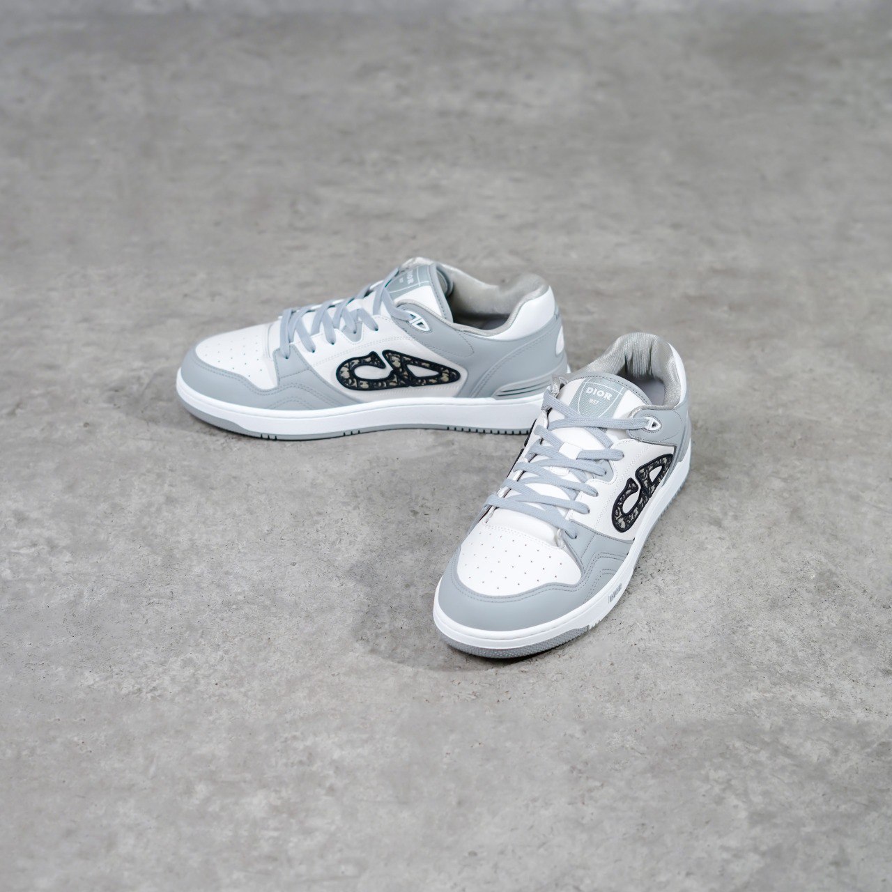 Dior Sepatu CHRISTIAN DIOR B57 CD OBLIQUE WHITE GREY SNEAKER 100% ORIGINAL