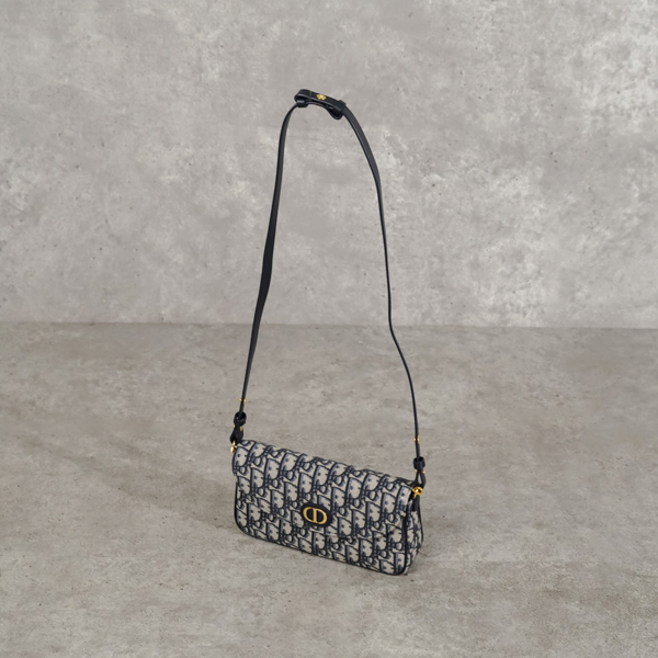 Dior Tas CHRISTIAN DIOR MONTAIGNE 30 D-VINE OBLIQUE BEIGE SHOULDER BAG 100% ORIGINAL