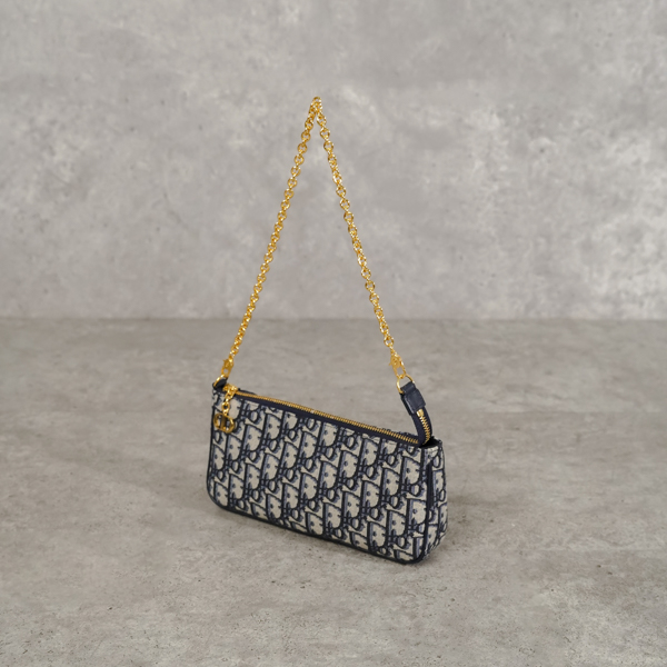 Dior Tas CHRISTIAN DIOR MONTAIGNE 30 OBLIQUE BEIGE CHAIN SHOULDER BAG 100% ORIGINAL