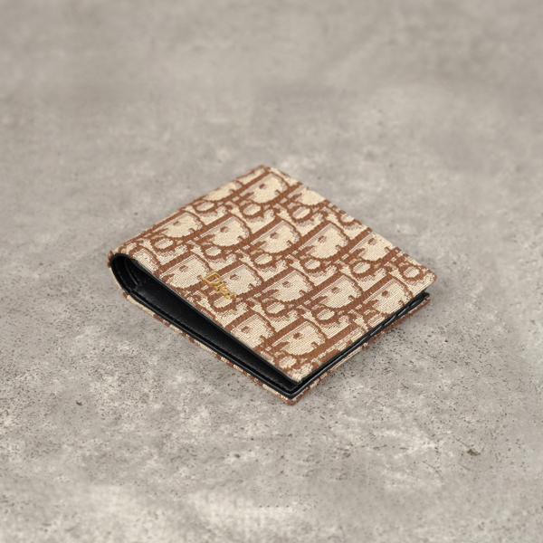 Dior Dompet CHRISTIAN DIOR OBLIQUE BROWN BIFOLD WALLET 100% ORIGINAL