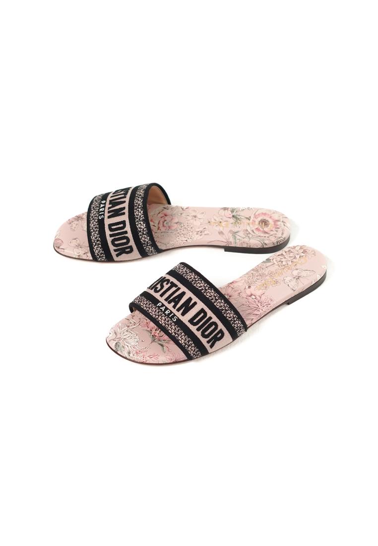 Dior Sandal CHRISTIAN DIOR DWAY FLORAL PINK SANDAL 100% ORIGINAL