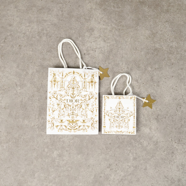 Dior Tas PAPER BAG DIOR GOLD WHITE 100% ORIGINAL
