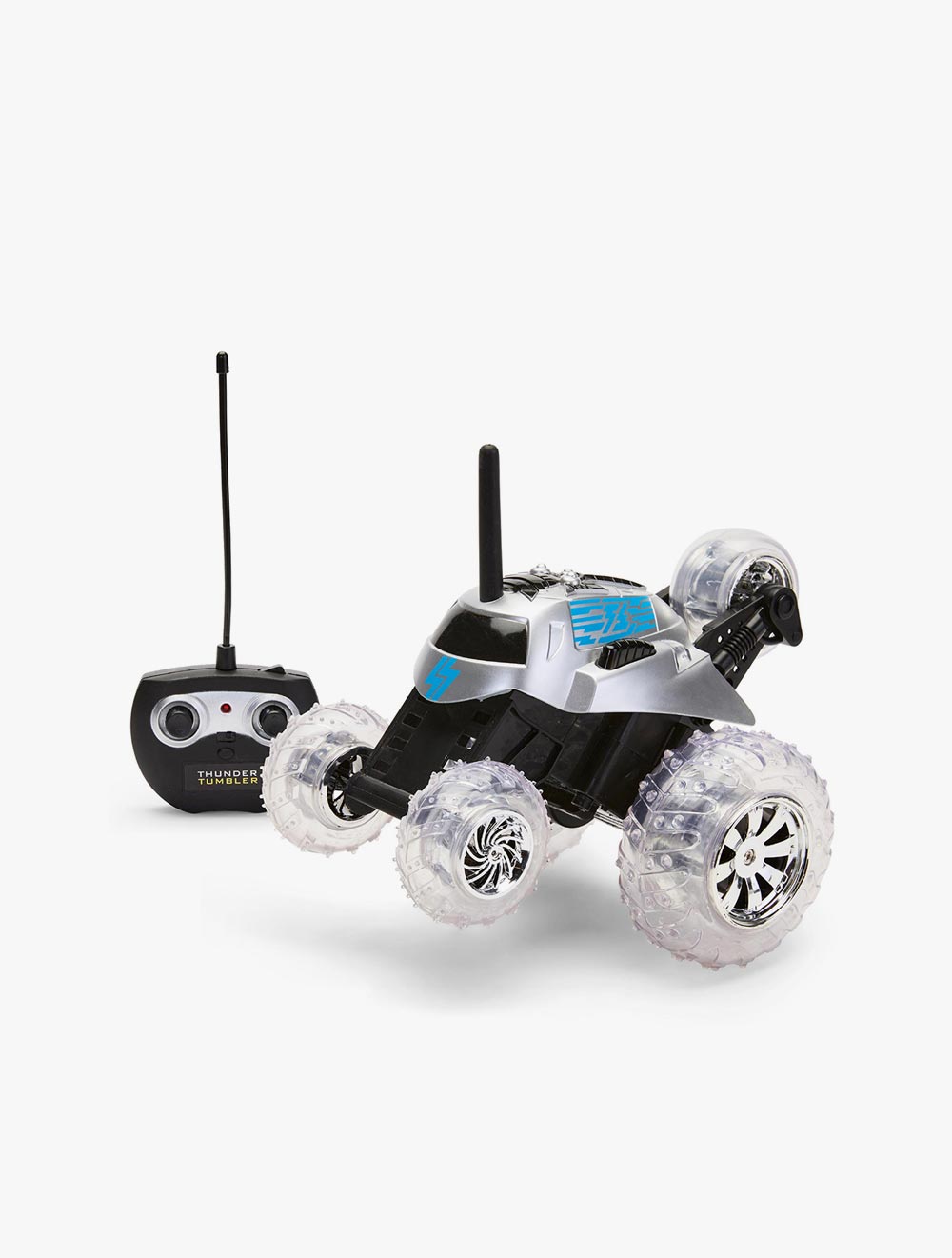 Discovery Sharper Image Toy Rc Monster Spinning Car Metallic Silver - DCP1261022230