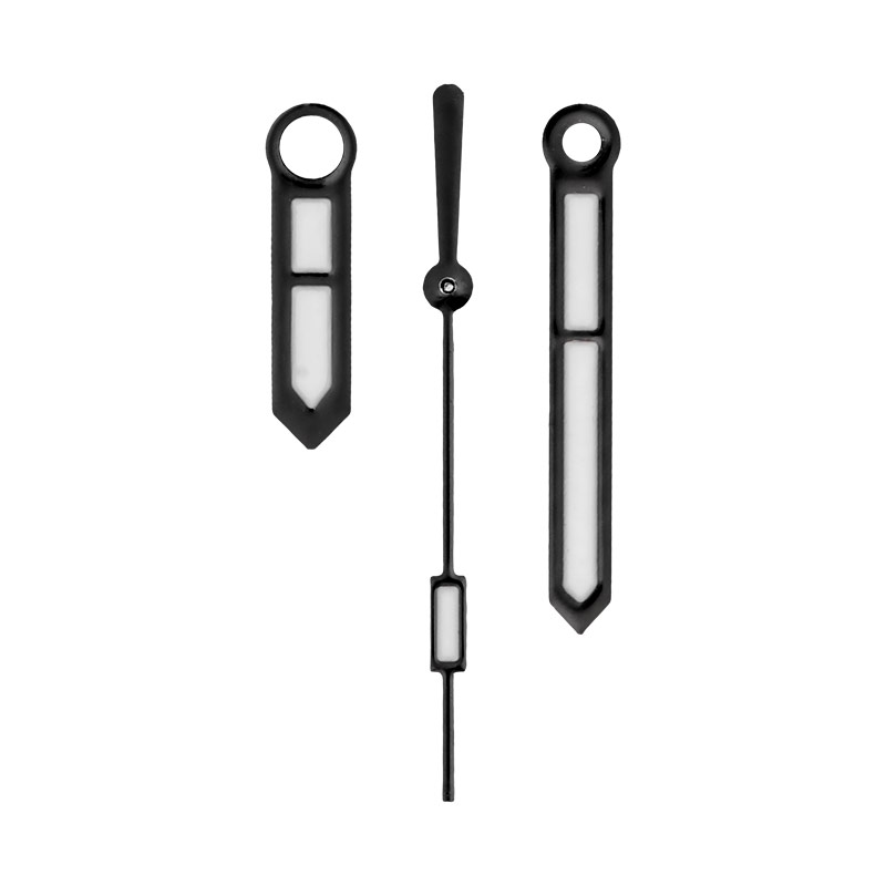 DLW Hands for Seiko Type SKX-SNZF17 Series-SNZH55 Series - HANDS-MIL-SPEC-BLACK