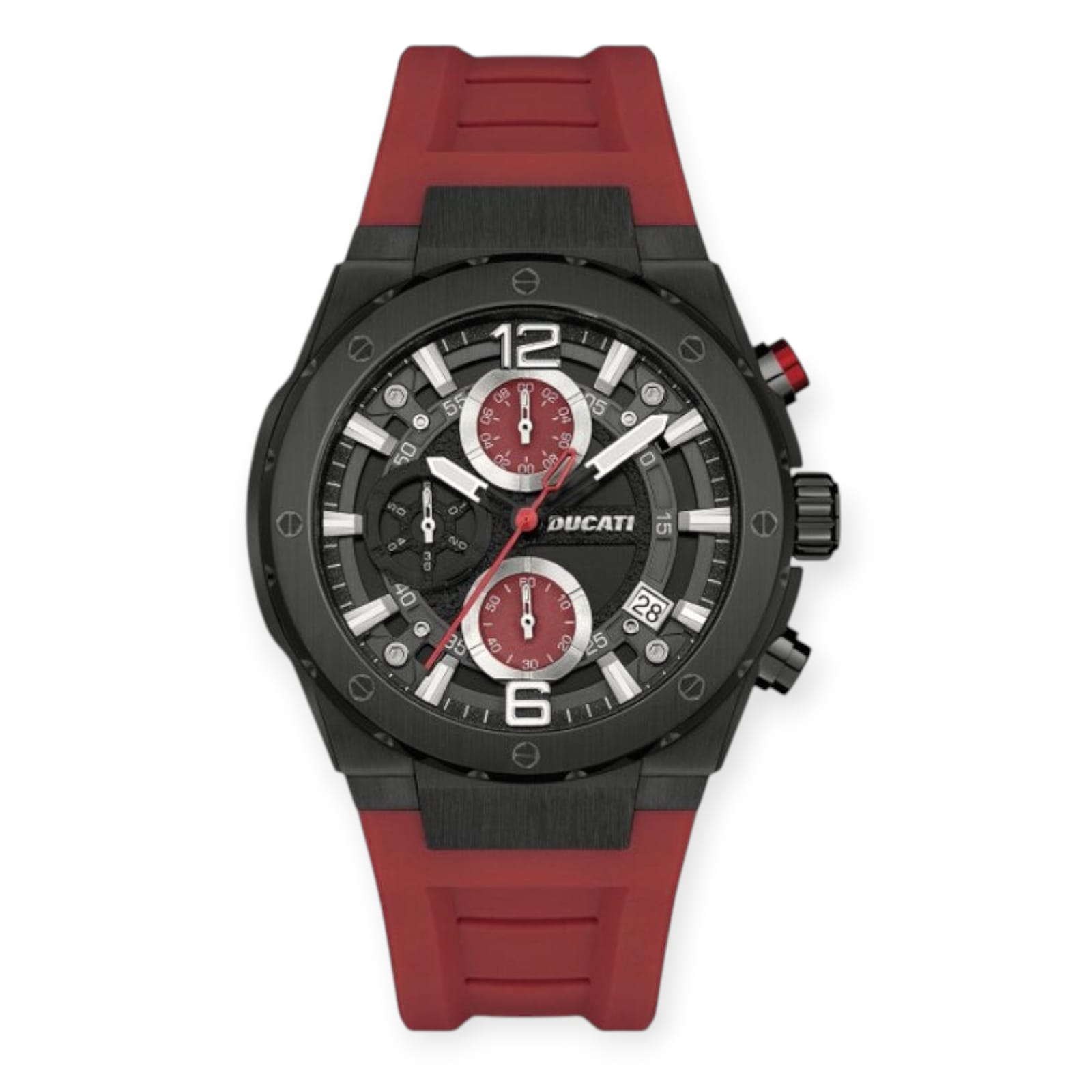 Ducati DTWGO0000801 Black Rubber Red
