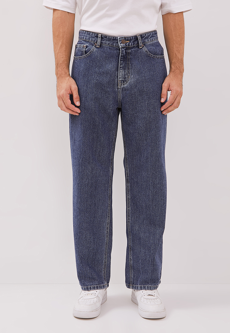 DUST Celana High Loose Jeans Ananta Medium Blue Comfease (DM.3903)