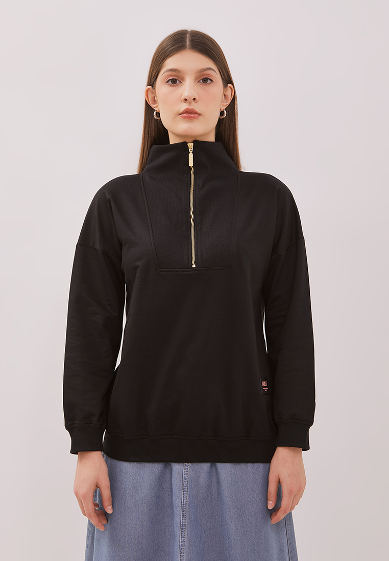 DUST Sweatshirt Biya Hitam (D.71731)