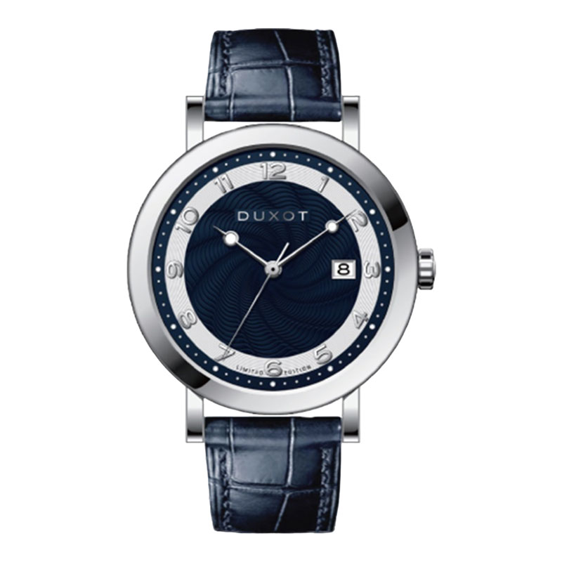 Duxot Jam Tangan Pria DUXOT DX-2045-02 Men Navy Blue Dial Navy Blue Leather Strap Limited Edition