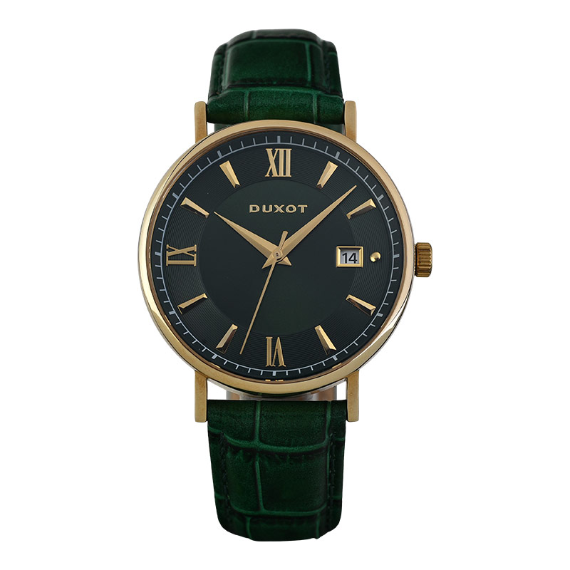 Duxot Jam Tangan Pria DUXOT DX-2040-01 Men Green Dial Green Leather Strap Limited Edition