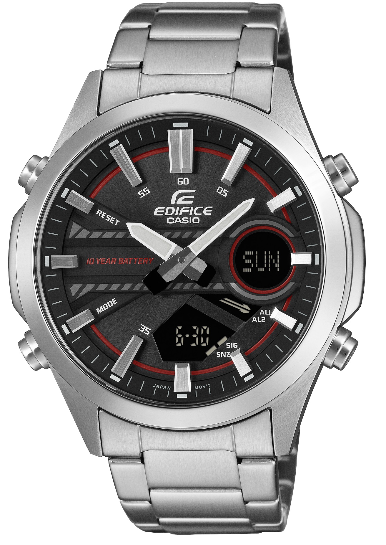 EDIFICE Casio Edifice Jam Tangan Pria EFV-C120D-1A4 Stainless Steel Dual Time