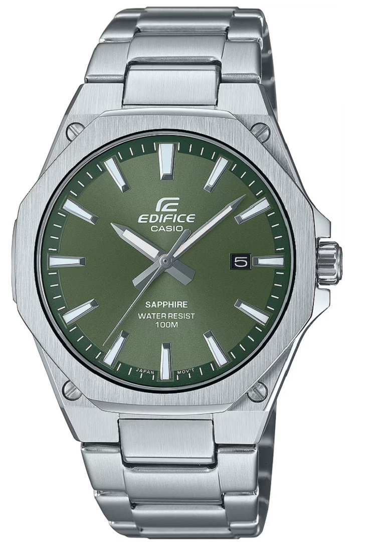EDIFICE am Tangan Men EFR-S108D-3A Stainless steel Silver Green