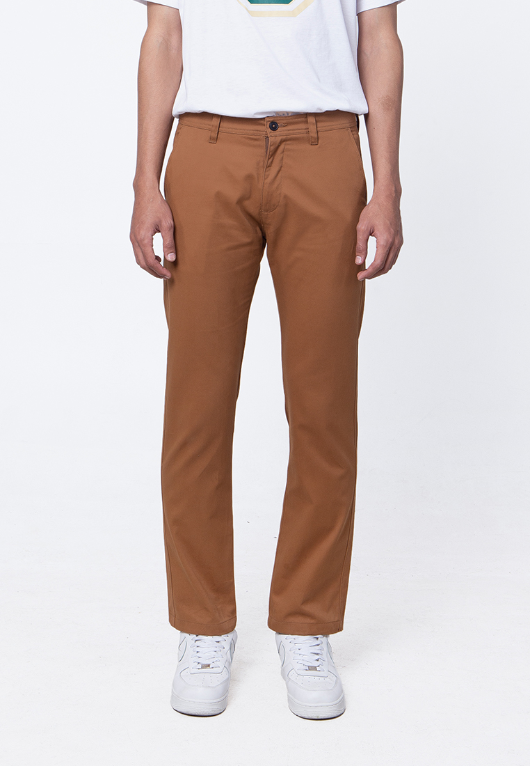 Edwin Jeans FREDDY CHINOS - DARK BROWN Celana Panjang - Bottoms Man Reguler Fit