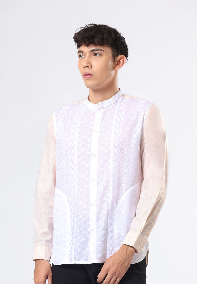 Edwin Jeans Kemeja Koko Pria Lengan Panjang Baju Muslim Pria HOPKINS KHAKY