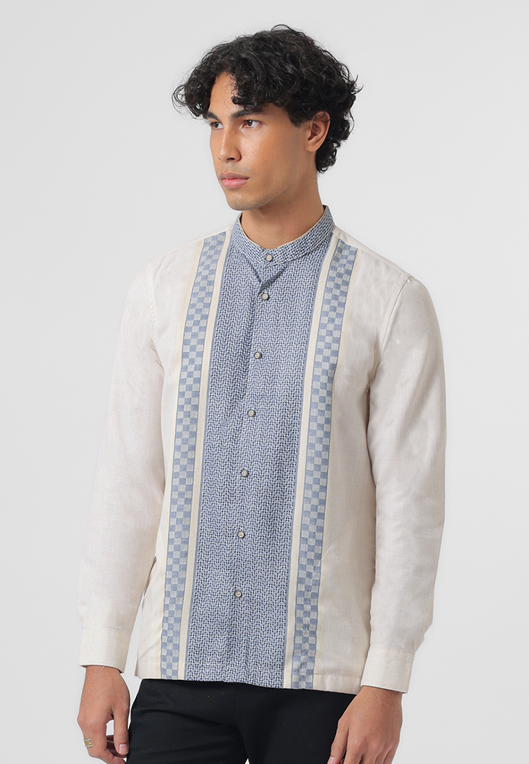 Edwin Jeans Kemeja Koko Pria Lengan Panjang Baju Muslim Pria AZZAM BEIGE