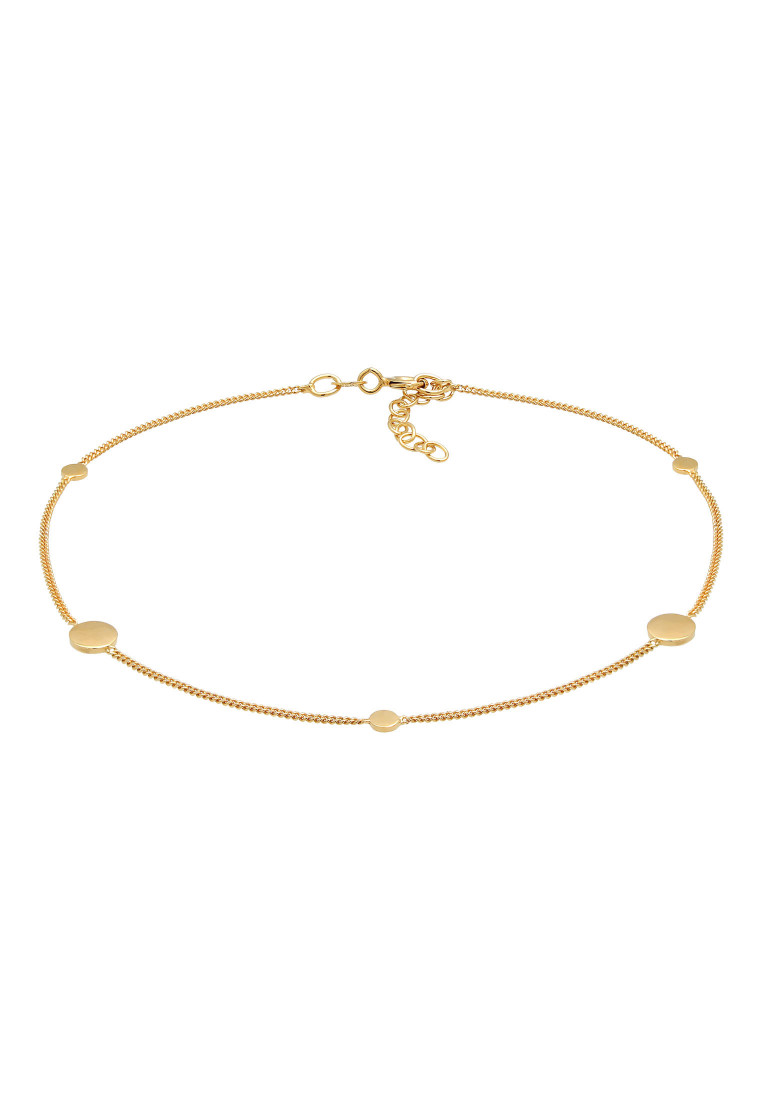 Elli Germany Gelang Kaki Anklet Perak 925 Lapis Emas Wanita Minimalis