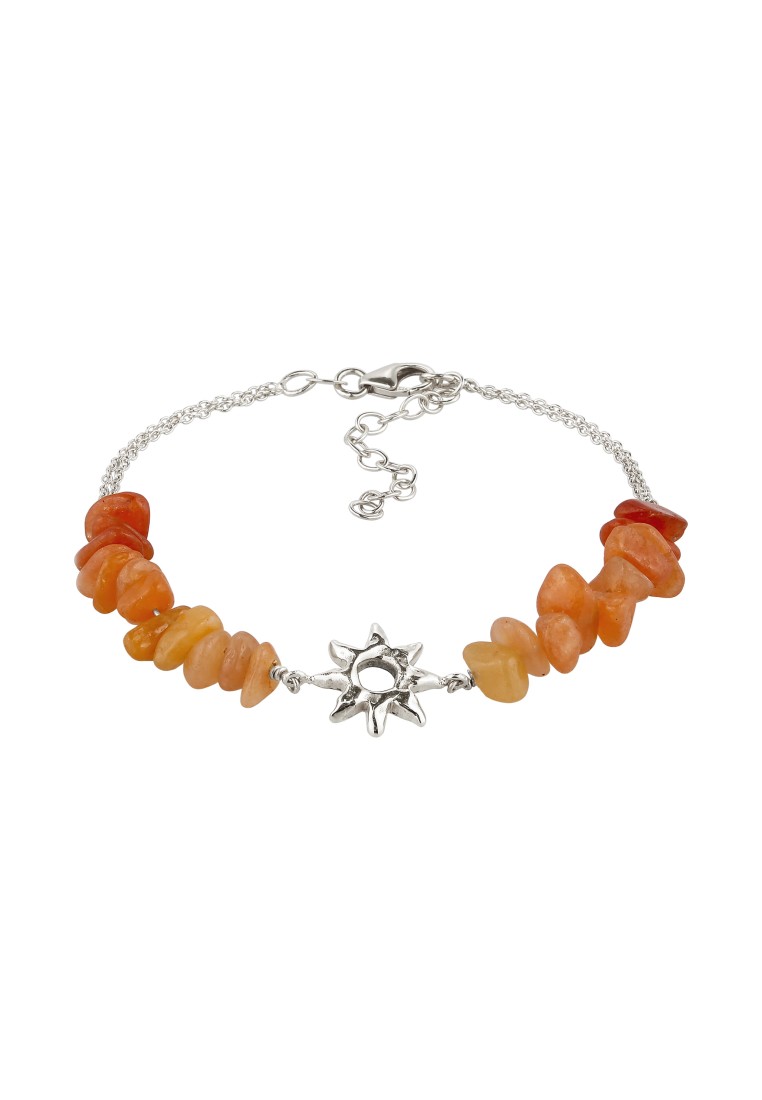 Elli Jewelry Gelang Bracelet Perak 925 Wanita Matahari Aventurin Outfit Korea