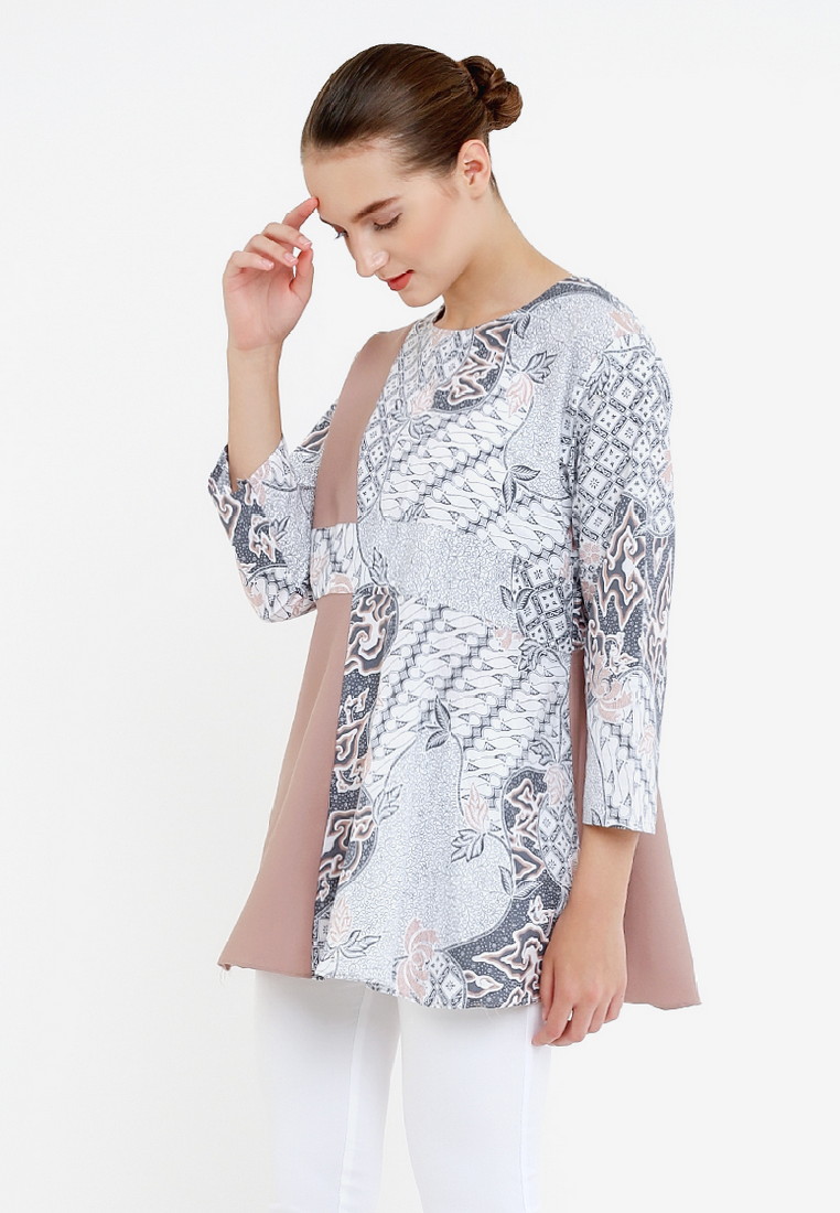 Elshanum Batik Adiwidya Blouse Batik Premium Wanita Casual Modern