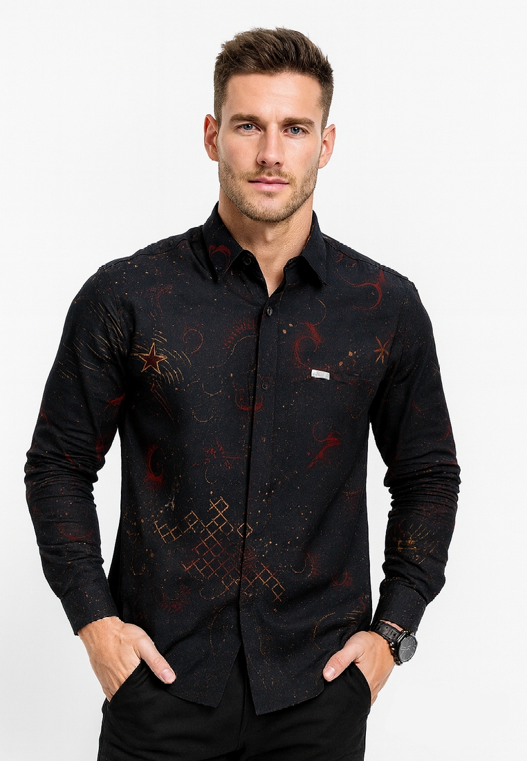 Elshanum Batik Jiwana Kemeja Batik Exclusive Premium Pria Casual Modern Lengan Panjang