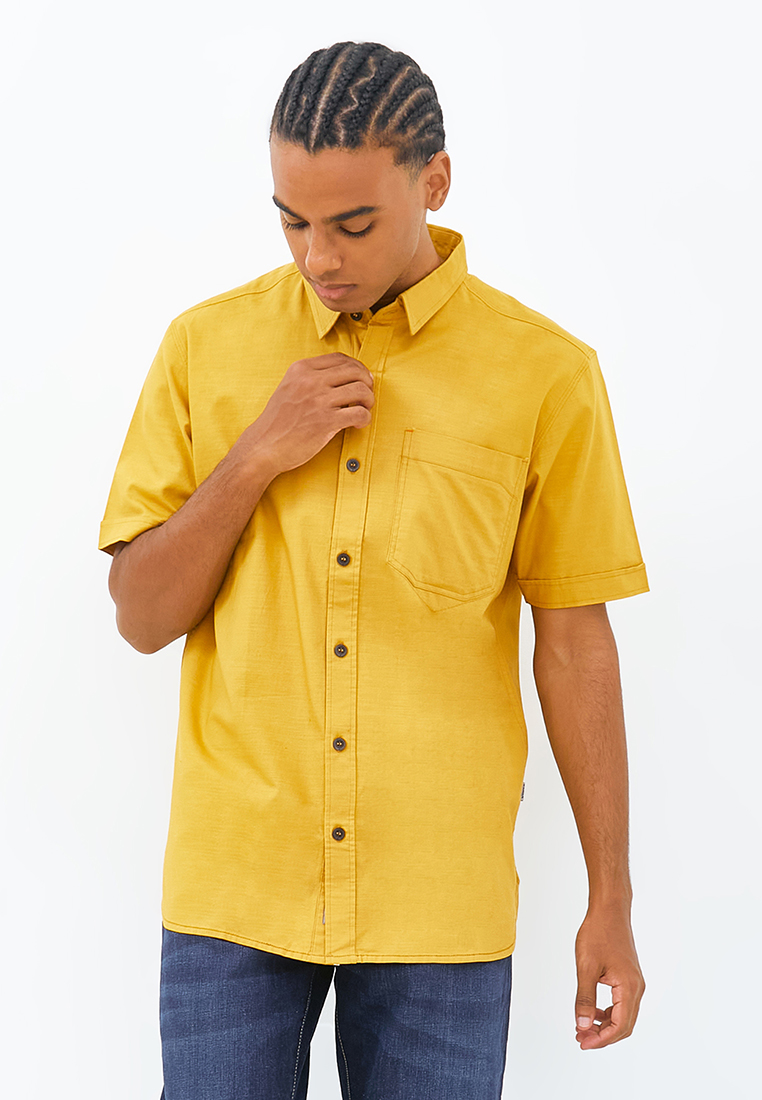 Emba Jeans EMBA DENIM - Marco Two Kemeja Pria Casual Polos Lengan Pendek  Mustard