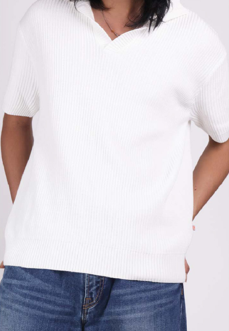 Emba Jeans Emba Denim - Elon Kaos Pria Polo Knit Regular Fit  White