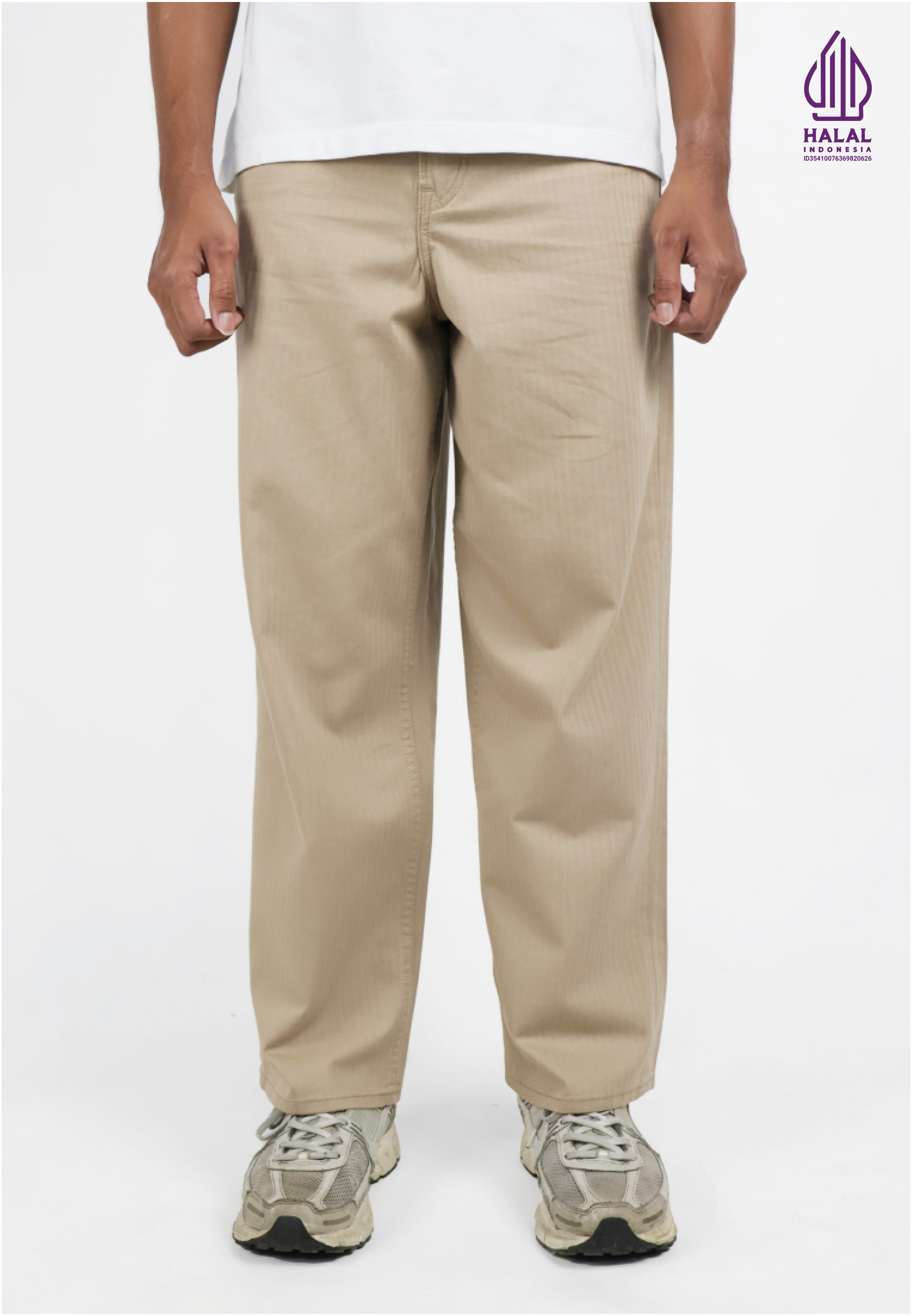Emba Jeans Emba Denim - Azzuro Celana Panjang Chino Baggy Pria Cassual