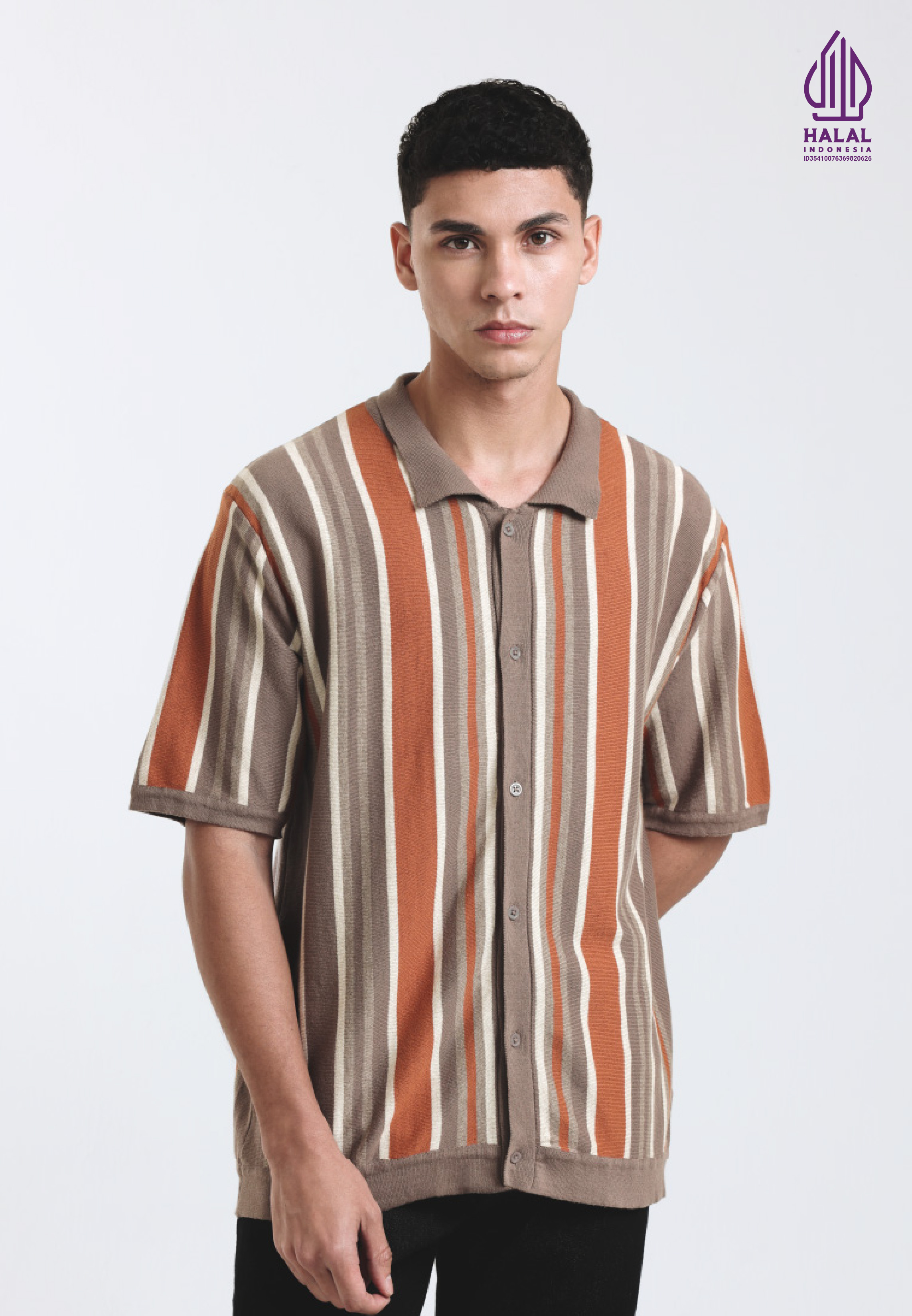 Emba Jeans Emba Denim - Rob Kaos Polo Shirt Lengan Pendek Pria Brown
