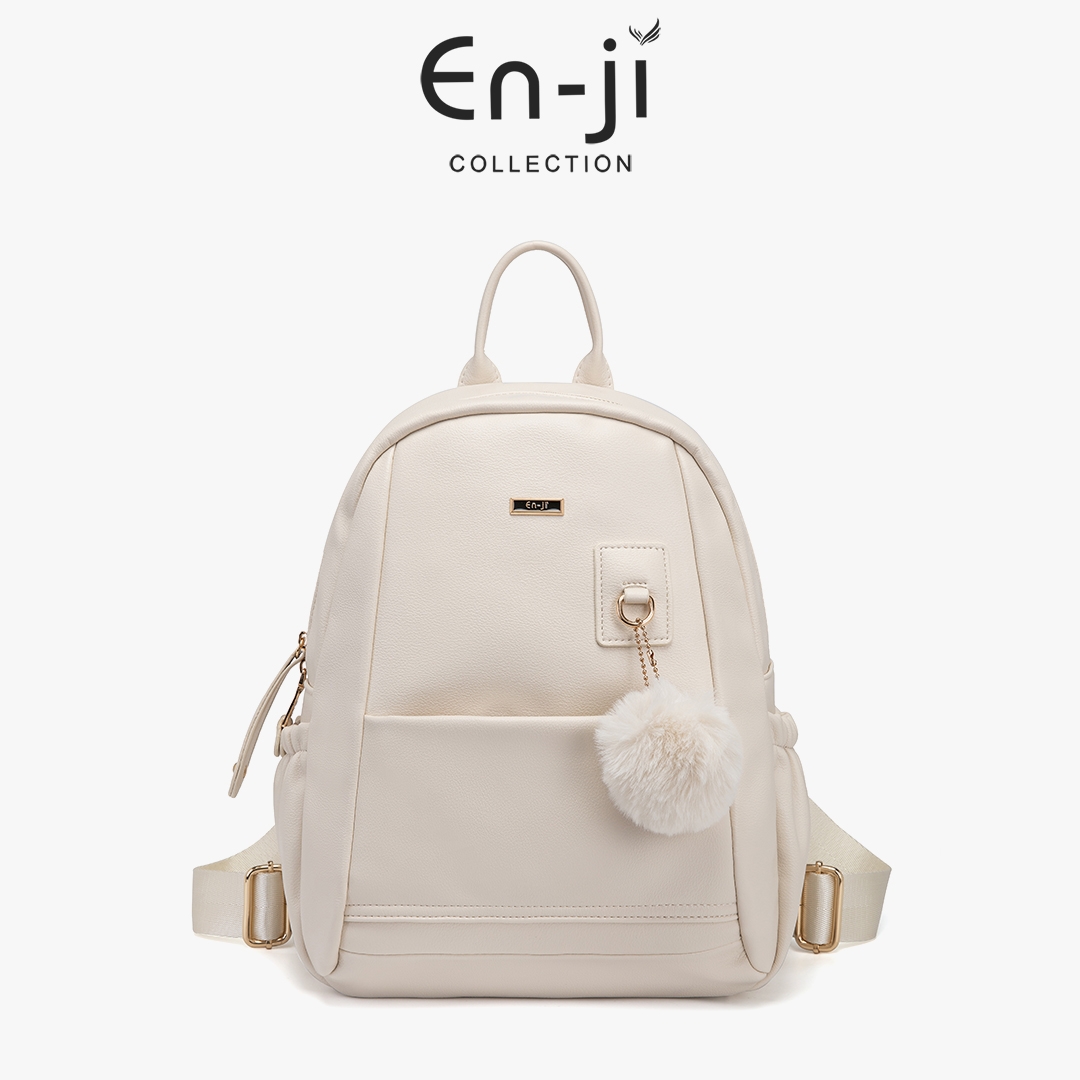 Enji En-ji Sowon Backpack Wanita Warna Cream
