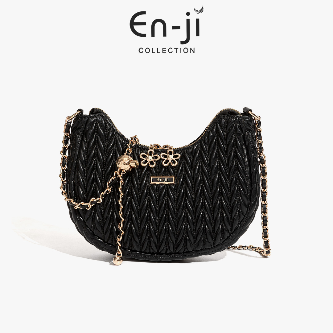 Enji En-Ji Tamin Slingbag Wanita Warna Black
