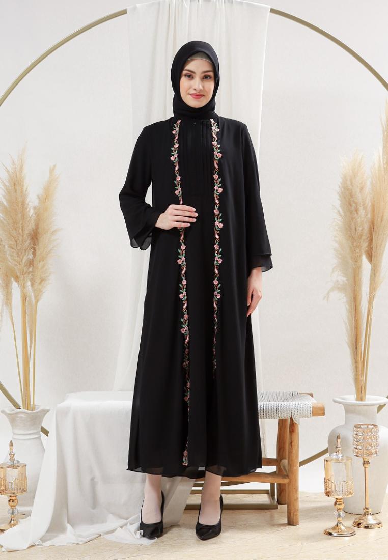 EPC Eddy P Chandra EPC Gamis Audrey - Black - Embroidery Collection