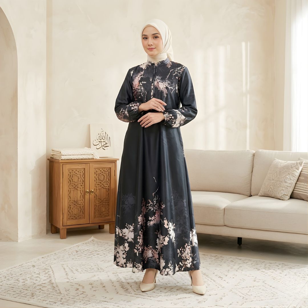 EPC Eddy P Chandra EPC Gamis Camelia - Black - Serenity Bloom Series
