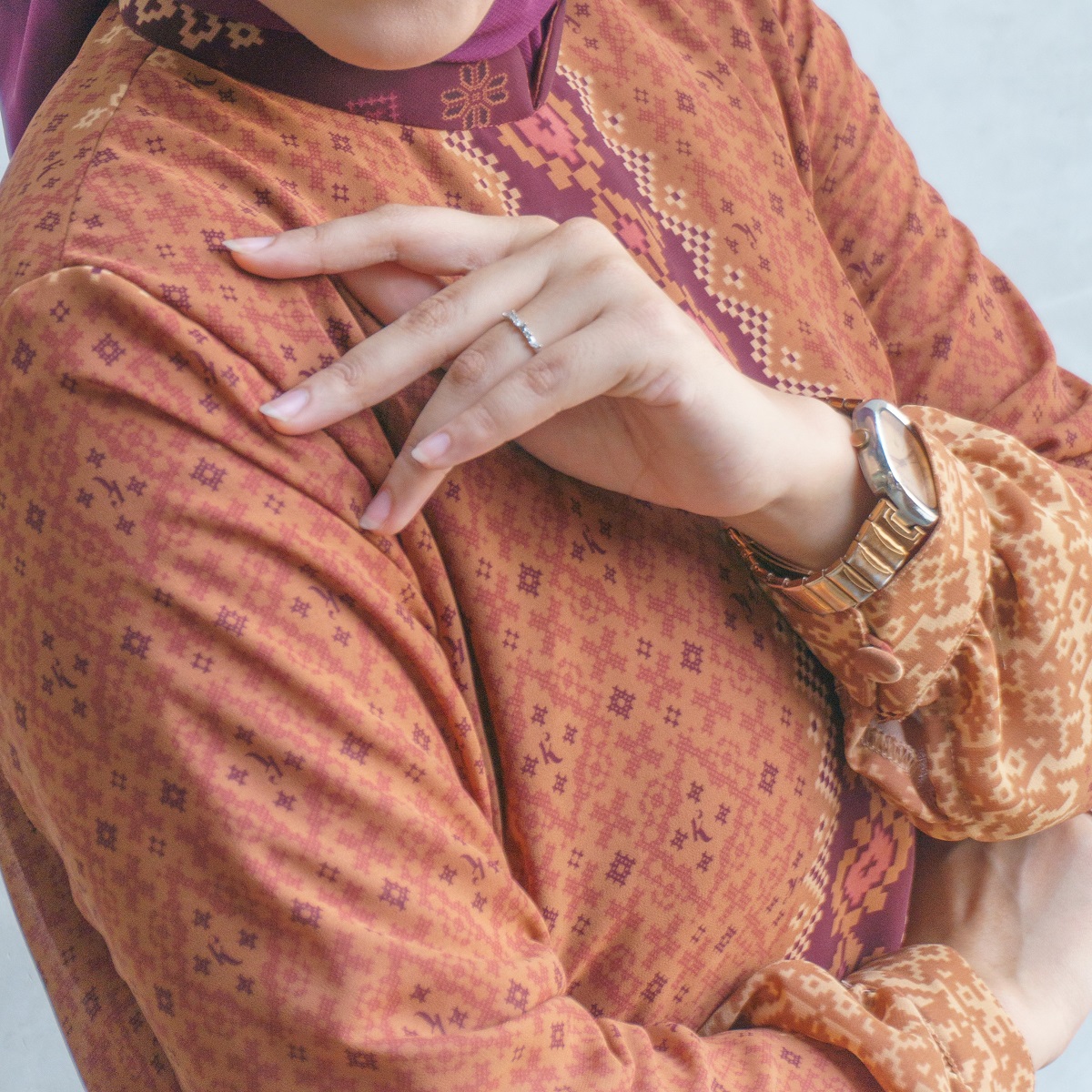 EPC Eddy P Chandra EPC Gamis Kinaya - Maroon - Imprint Collection