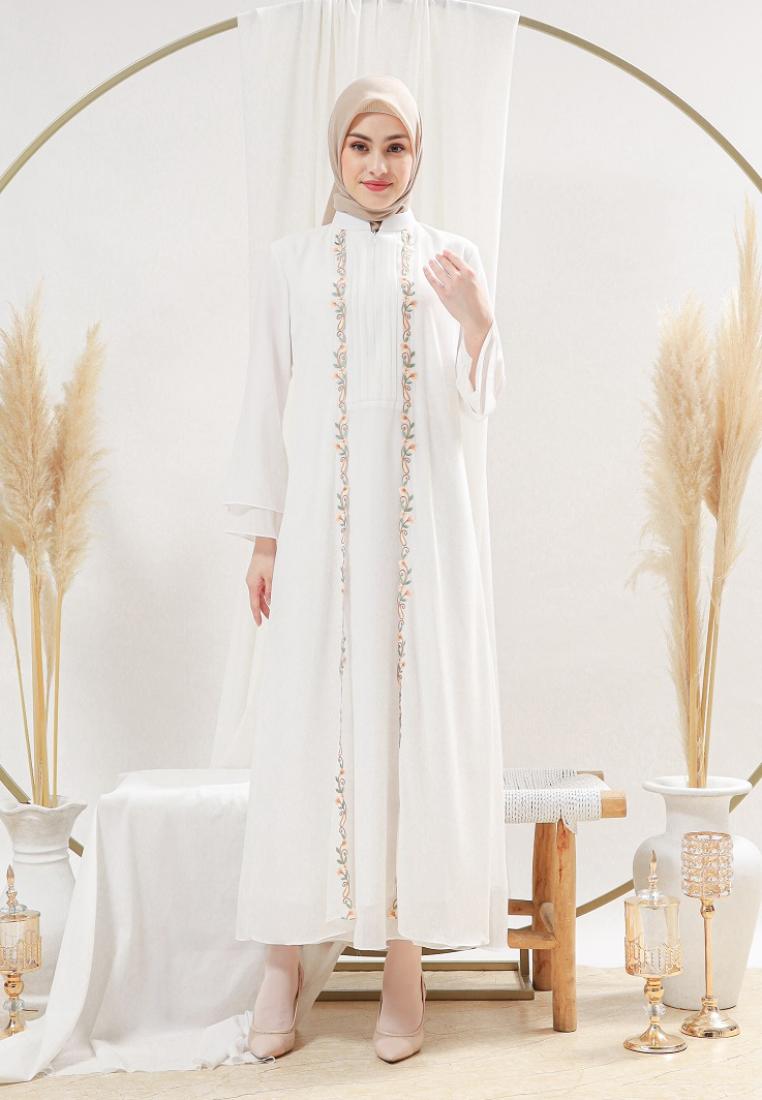 EPC Eddy P Chandra EPC Gamis Audrey - Broken White - Embroidery Collection