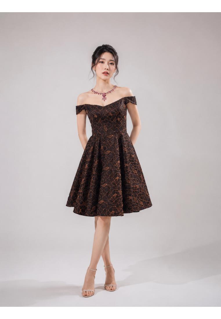 EPC Eddy P Chandra EPC Party Dress Lenora - Brown