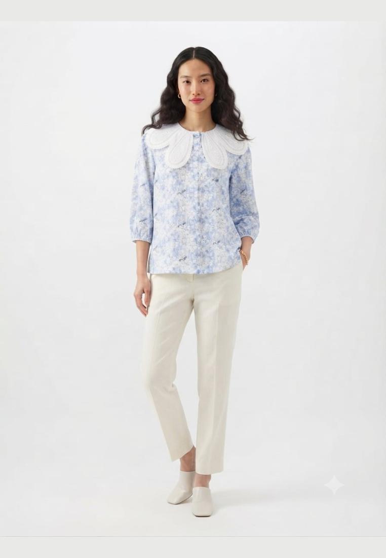 Eprise Top Lengan 3/4 Blue VP02C | Blouse Wanita