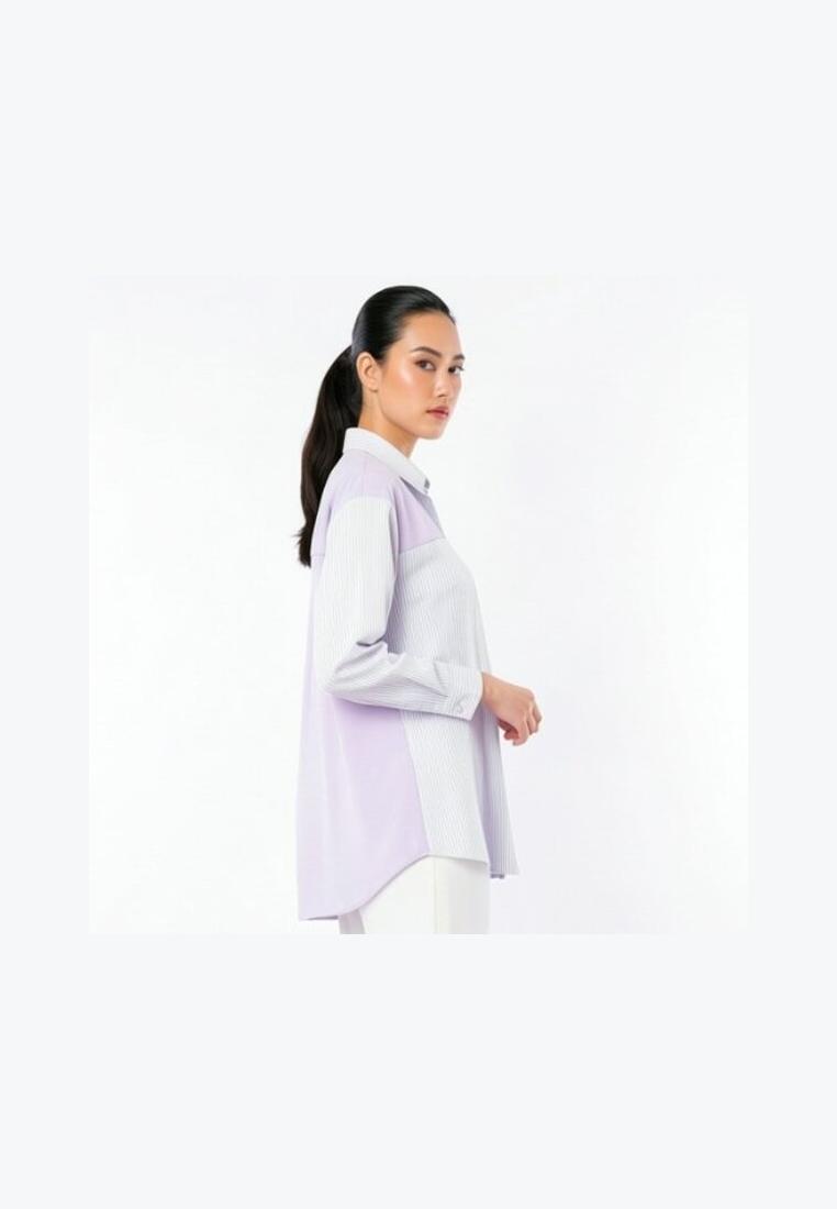 Eprise Top Lengan Panjang - SS955C PURPLE | Atasan Kemeja Blouse Wanita