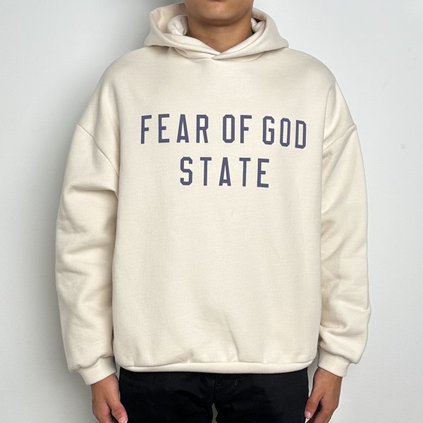 ESSENTIALS Jaket ESSENTIALS FEAR OF GOD FW24 STATE LILLAC CREAM HOODIE 100% ORIGINAL