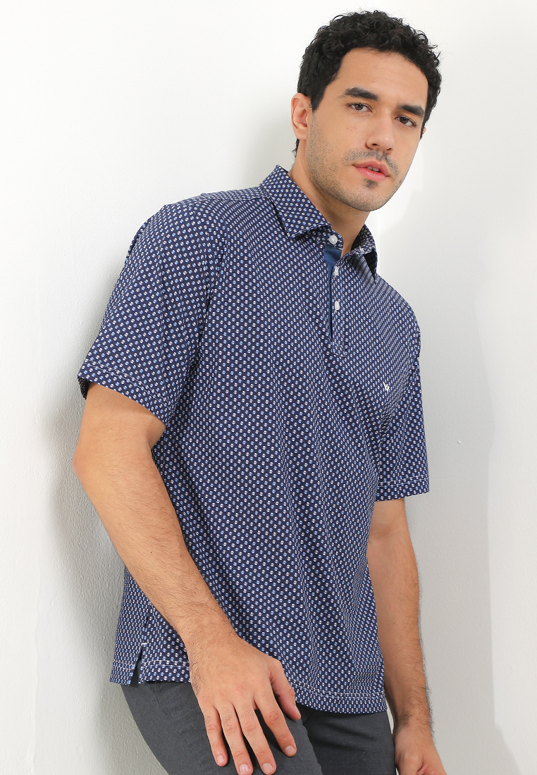ETHAN WHITE Kemeja Pria Polo Ethan White Forge Navy