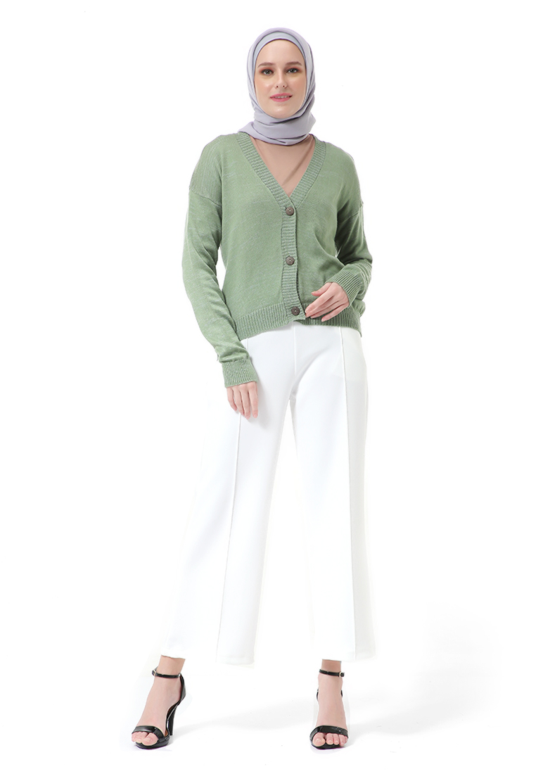Evernoon Layka Cardigan Long Sleeve Outer Rajut Tebal High Quality Premium - Mint