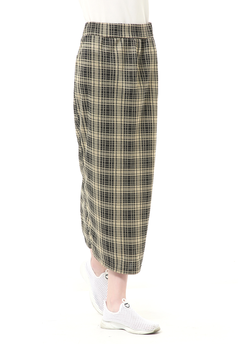 Evernoon Malina Rok Span Tartan Bawahan Wanita All Size Motif Kotak High Quality - Milo