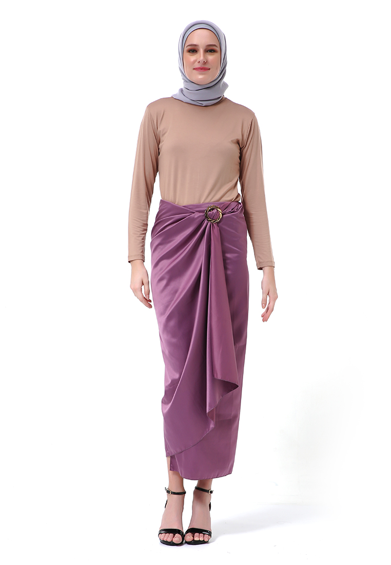 Evernoon Cornelia Rok Lilit Polos Velvet Satin The Latest Today High Quality Premium - Purple