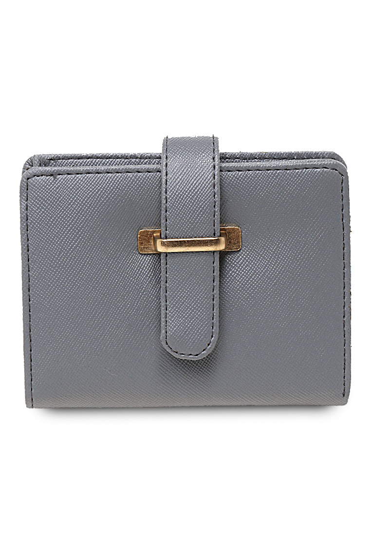 Evernoon Jareth Dompet Wanita Motif Polos Simple Pengait Slot - Grey