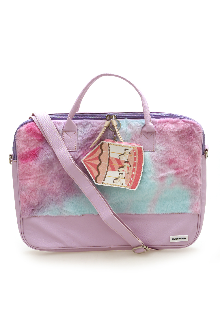 Evernoon Shania Laptop SlingBag Fluffy Purple Pink With Mini Pouch - Purple 3 Carousell