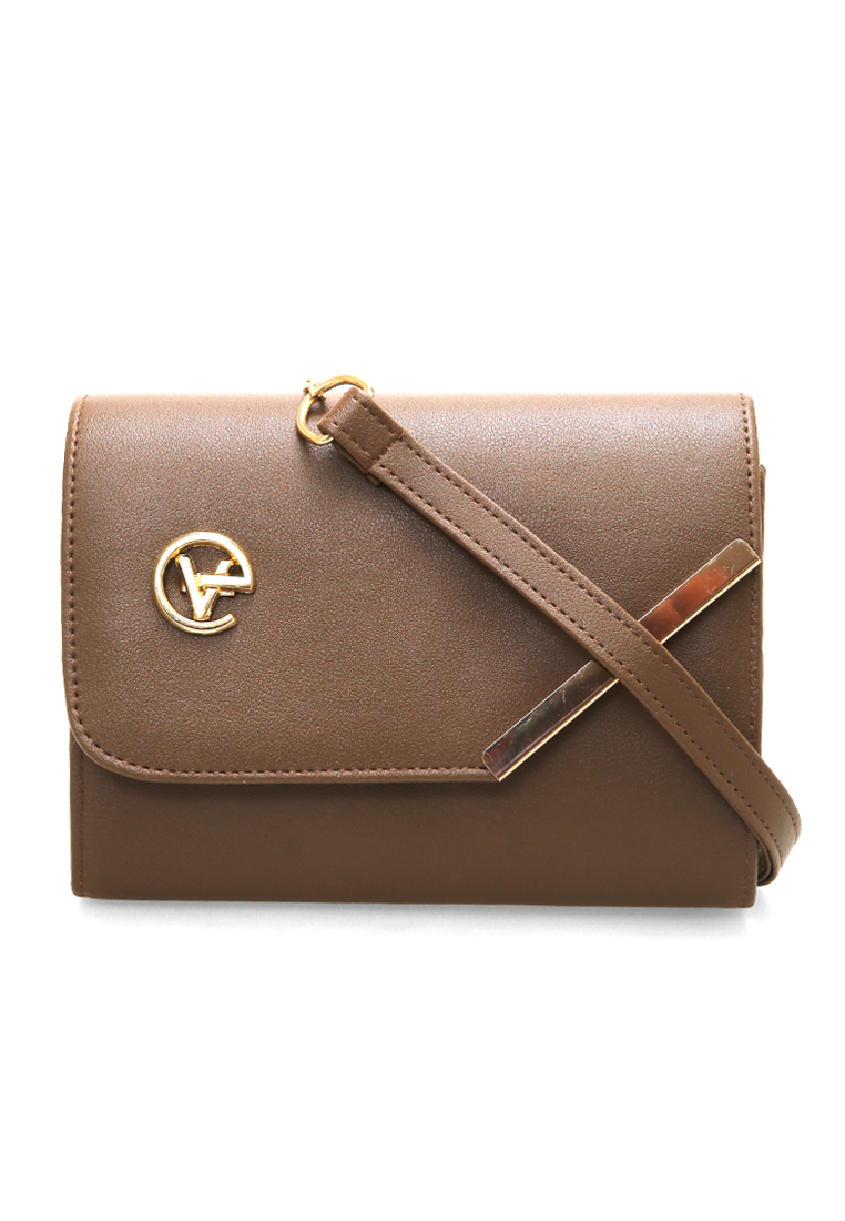 Evernoon Michela Tas Selempang Wanita Rantai Premium Good Quality - Mocca