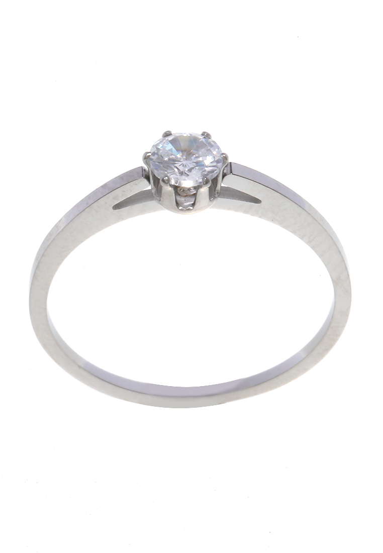 Evernoon Cincin Diamond Aksesoris Wanita Fashion Ring Premium Quality - Silver