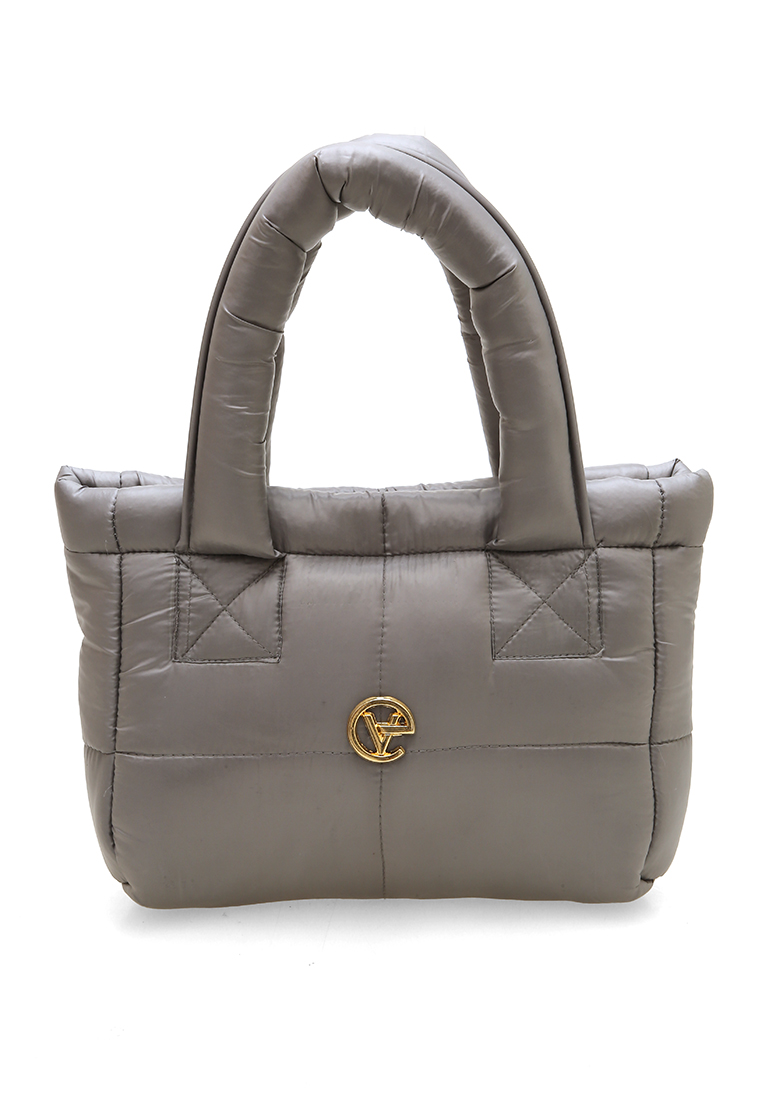 Evernoon Angelina Pillow Puffy Bag Smooth Texture And High Quality - Silver Grey